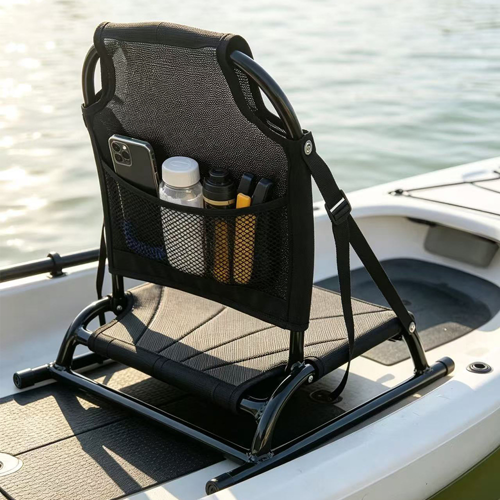 Fishing Boat Paddle - Aluminum Portable Backrest Seat Cushion for
