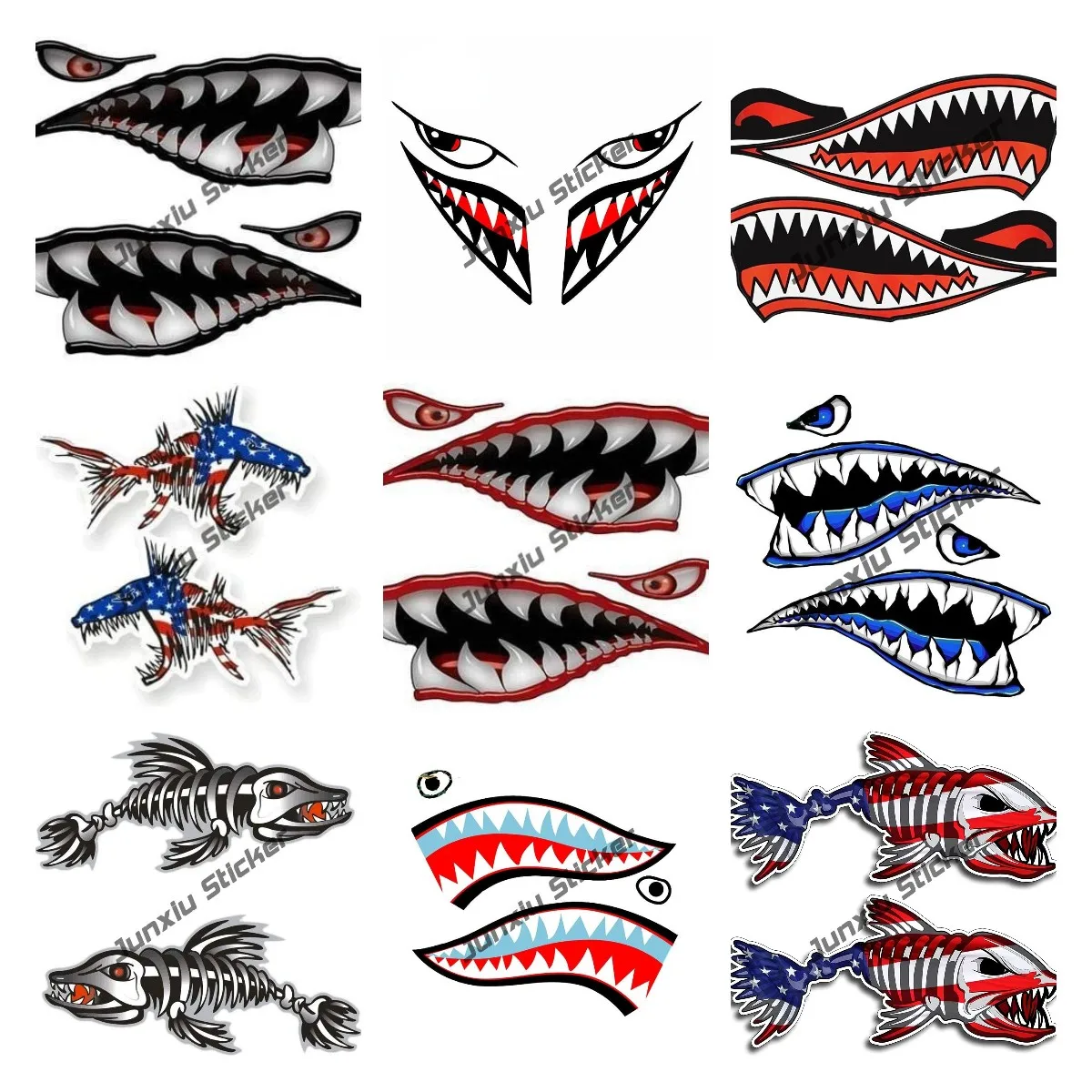 Wall Art Warhawk Shark Tiger S - Fishing Boat Oar ulasan dan harga
