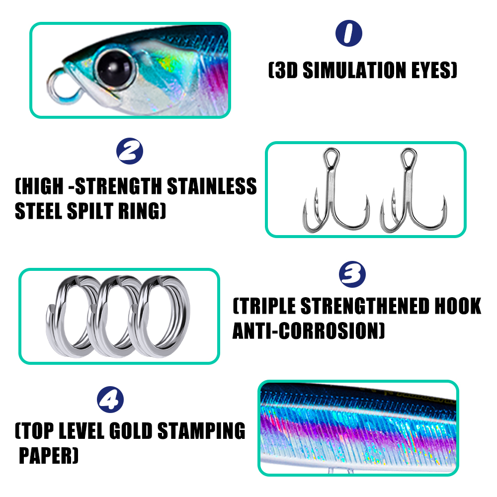 Fishing Lure 4pcs/set Pencil S - Fishing Boat Oar ulasan dan harga