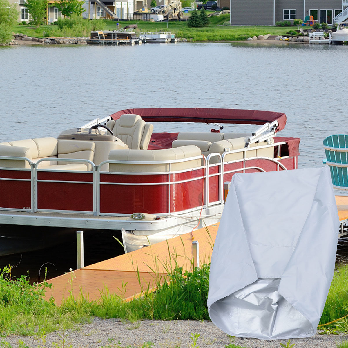 Boat Seat Cover White Oxford F - Fishing Boat Seat ulasan dan harga