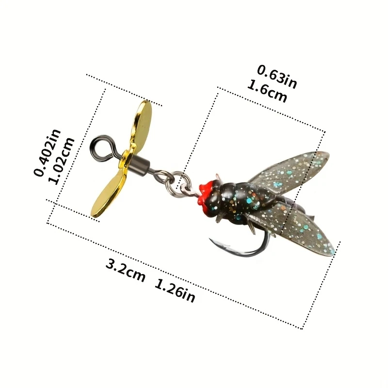 3pcs Silicone Fly Soft Bait wi - Fishing Boat Oar ulasan dan harga